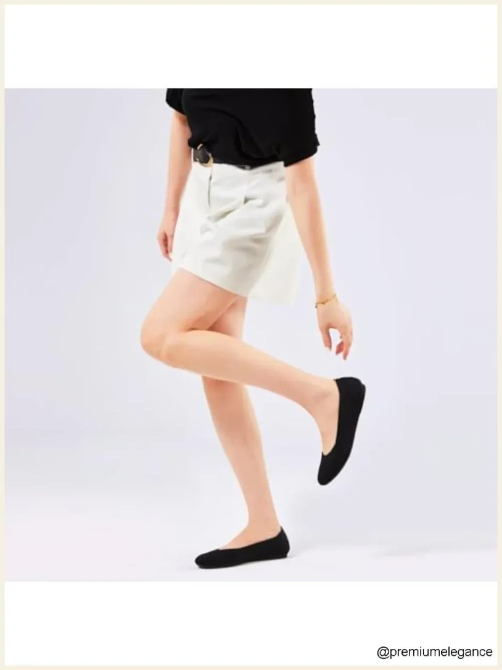 Women's Ballet Flat Shoes Knit Slip On Ballerina Flats Low Wedge Comfort Soft